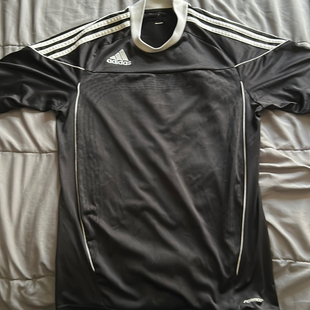 Black and white adidas shirt